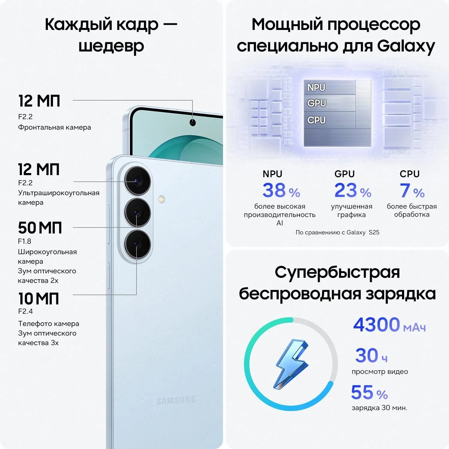 Samsung Galaxy S26 Sim, 12/256, белый